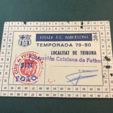 Coleccionismo deportivo: FÚTBOL CLUB BARCELONA 1979-80 CARNET FEDERACIÓN CATALANA DE FÚTBOL TRIBUNA . ARTIFUTBOL. Lote 401542174