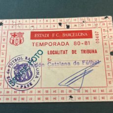 Coleccionismo deportivo: FÚTBOL CLUB BARCELONA 1980-81 CARNET FEDERACIÓN CATALANA DE FÚTBOL TRIBUNA . ARTIFUTBOL. Lote 401542424