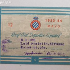Coleccionismo deportivo: REAL CLUB DEPORTIVO ESPAÑOL - CARNET MENSUAL MAYO 1953-54