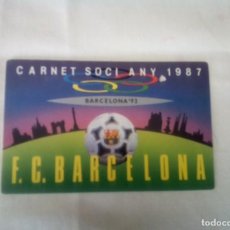 Coleccionismo deportivo: F.C. BARCELONA CARNET DE SOCIO 1987 , ANUAL , BUENA CONSERVACION
