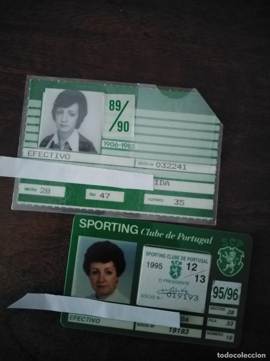 Sports collectibles: Pareja de Carnets Abono de la misma persona para el Sporting Clube de Portugal. 89/90 y 95/96. Mujer