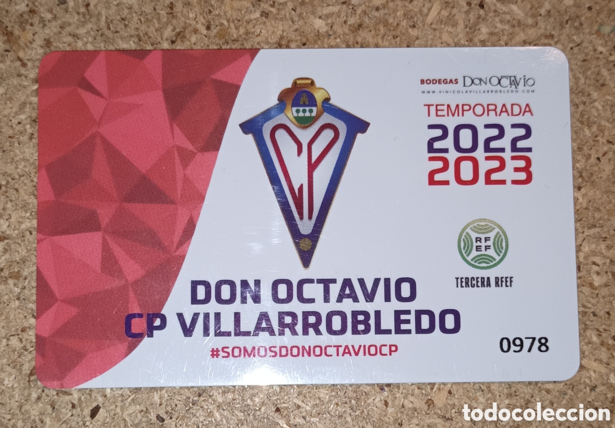 Sports collectibles: CP VILLARROBLEDO carnet socio abonado temporada 22/23