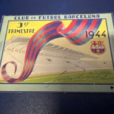 Coleccionismo deportivo: T1/E2/A149. CARNET CLUB DE FÚTBOL BARCELONA 1944 3 TRIMESTRE