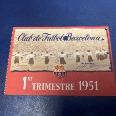 Coleccionismo deportivo: T1/E2/A163.CARNET DE SOCIO CLUB DE FÚTBOL BARCELONA 1951 1 TRIMESTRE