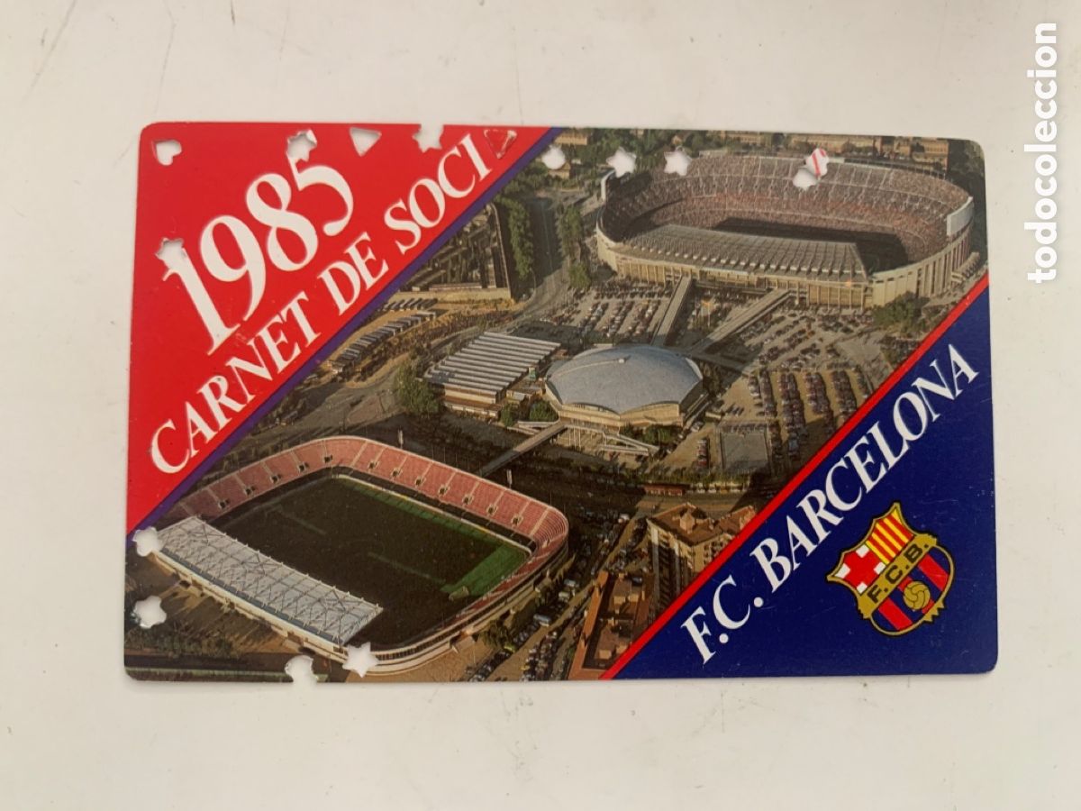 Sammelleidenschaft Sport: CARNET DE SOCI SOCIO DEL F.C. BARCELONA 1985 ANUAL