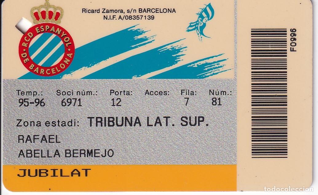 Sports collectibles: CARNET DEL DEPORTIVO ESPA&Ntilde;OL DEL A&Ntilde;O 1995/96 - JUBILAT (FUTBOL-FOOTBALL) ESPANYOL