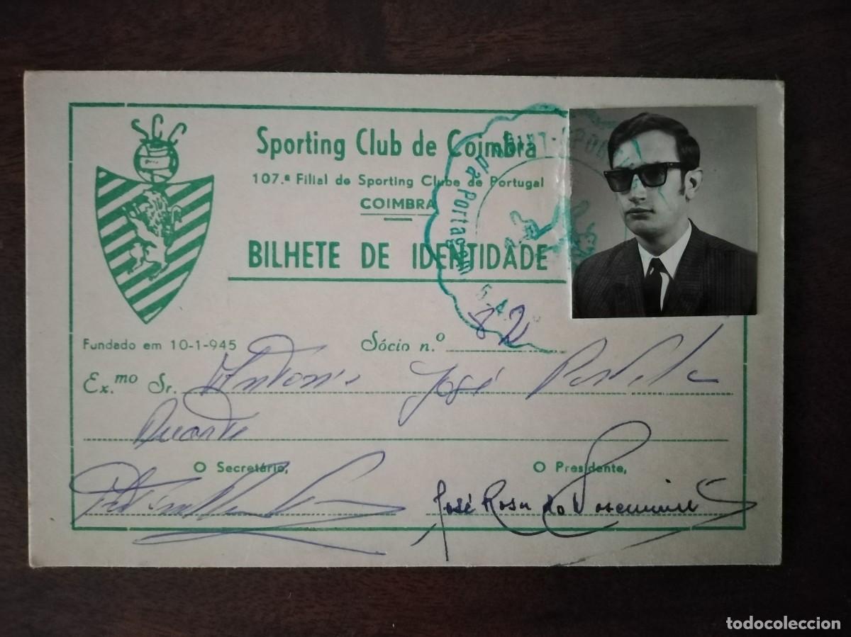 Sports collectibles: Carnet de Socio del Sporting Club de Coimbra. Filial del Sporting Clube de Portugal.