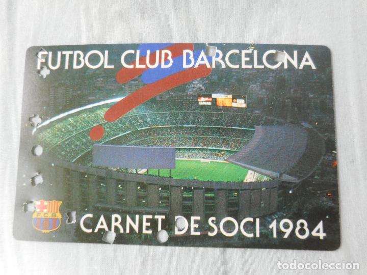 Sports collectibles: ANTIGUO CARNET SOCIO FUTBOL CLUB BARCELONA 1984
