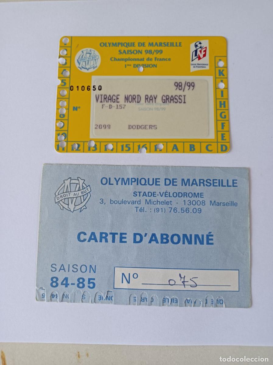 Sammelleidenschaft Sport: Carnets f&uacute;tbol Olympique de Marsella, 1984-85 y 1998-99