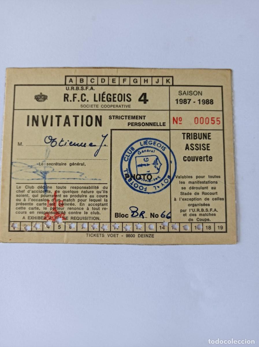 Sammelleidenschaft Sport: Carnet f&uacute;tbol Lieja, B&eacute;lgica 1987-88