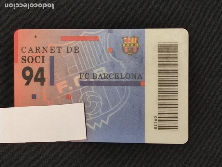 Sports collectibles: CARNET SOCIO - F.C. BARCELONA - A&Ntilde;O 1994