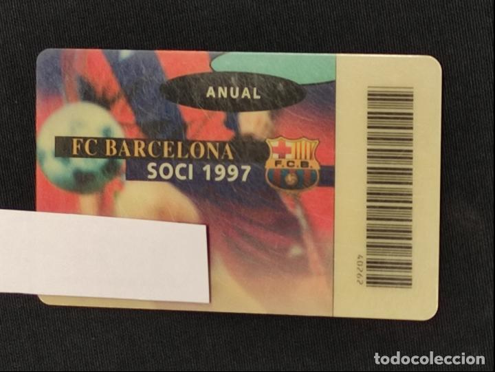 Sports collectibles: CARNET SOCIO - F.C. BARCELONA - A&Ntilde;O 1997