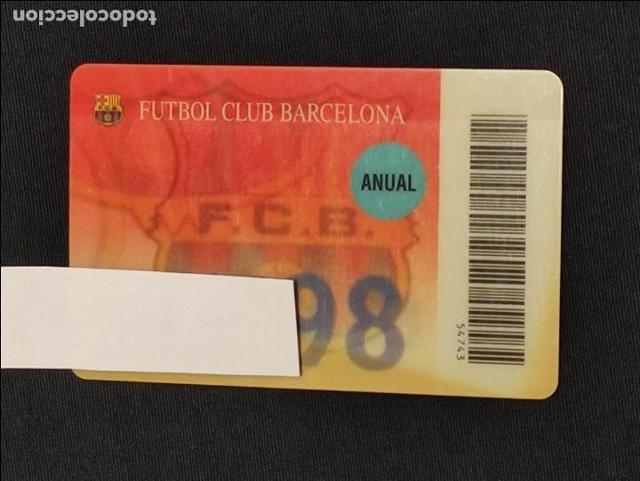 Sports collectibles: CARNET SOCIO - F.C. BARCELONA - A&Ntilde;O 1998