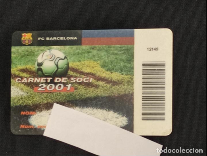 Sports collectibles: CARNET SOCIO - F.C. BARCELONA - A&Ntilde;O 2001