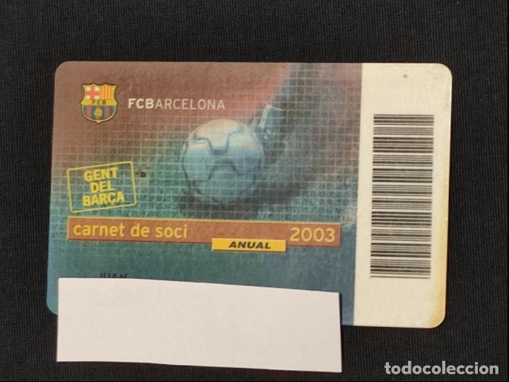 Sports collectibles: CARNET SOCIO - F.C. BARCELONA - A&Ntilde;O 2003