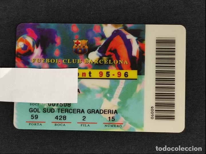 Sammelleidenschaft Sport: CARNET DE ABONO / ABONAMENT - F.C. BARCELONA - A&Ntilde;O 1995 1996