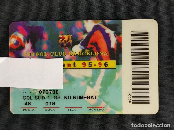 Sammelleidenschaft Sport: CARNET DE ABONO / ABONAMENT - F.C. BARCELONA - A&Ntilde;O 1995 1996