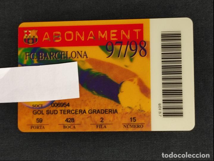 Sammelleidenschaft Sport: CARNET DE ABONO / ABONAMENT - F.C. BARCELONA - A&Ntilde;O 1997 1998