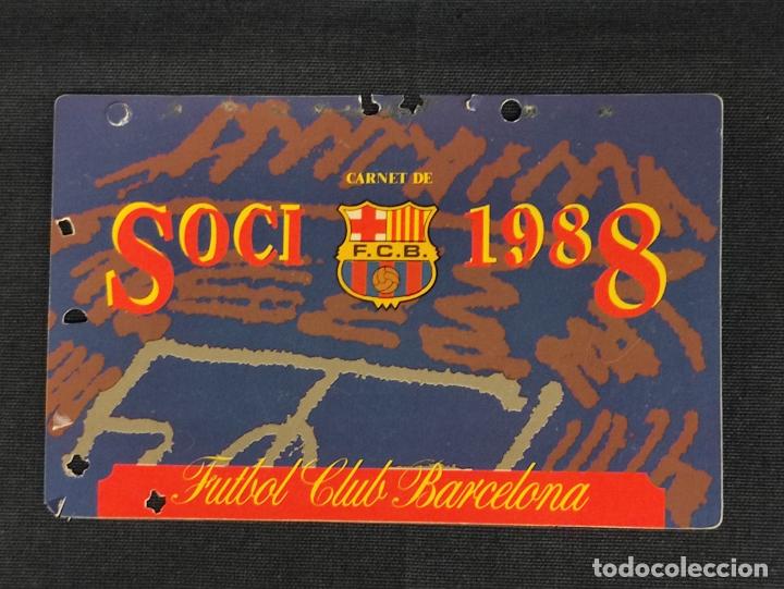 Sports collectibles: CARNET DE SOCIO - F.C. BARCELONA - 1988 -