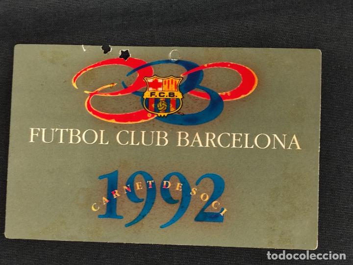 Sports collectibles: CARNET DE SOCIO - F.C. BARCELONA - 1992 - LEER INTERIOR