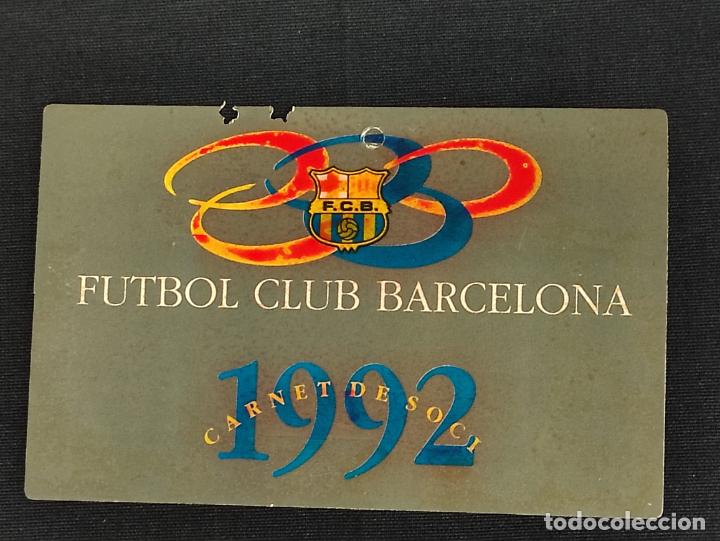 Sports collectibles: CARNET DE SOCIO - F.C. BARCELONA - 1992 - LEER INTERIOR