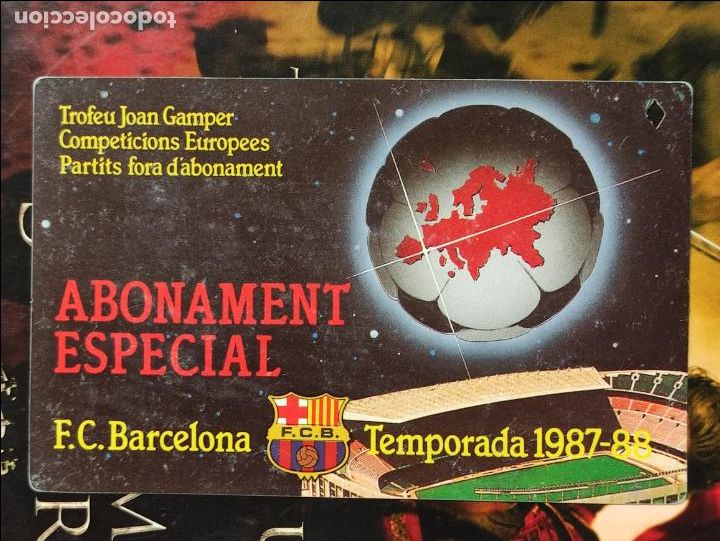 Sports collectibles: CARNET DE ABONO / ABONAMENT - F.C. BARCELONA - TEMPORADA 1987 1988 - ESPECIAL -