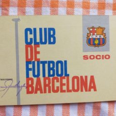 Coleccionismo deportivo: (LLL) FC BARCELONA CARNET SOCIO BARÇA AÑO 1965