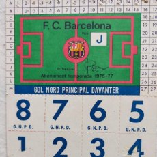 Coleccionismo deportivo: (LLL) ABONO ASIENTO FC BARCELONA AÑO/TEMPORADA 1976-77