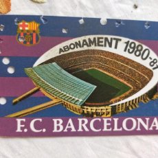 Coleccionismo deportivo: (LLL) ABONO ASIENTO FC BARCELONA AÑO/TEMPORADA 1980-81