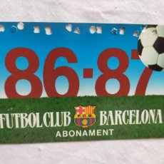 Coleccionismo deportivo: (LLL) ABONO ASIENTO FC BARCELONA AÑO/TEMPORADA 1986-87