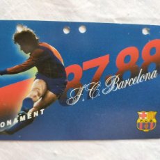 Coleccionismo deportivo: (LLL) ABONO ASIENTO FC BARCELONA AÑO/TEMPORADA 1987-88