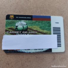 Coleccionismo deportivo: FC. BARCELONA - CARNET SOCI 2001 - ANUAL