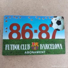 Collezionismo sportivo: FC. BARCELONA - CARNET ABONAMENT 86 87 1986 1987 - TRIBUNA 1ª GRADERIA