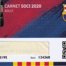 Collezionismo sportivo: CARNET DE SOCIO DE FUTBOL CLUB BARCELONA TEMPORADA 2020 ADULT -BARÇA (CAIXA-NIKE-ESTRELLA-RAKUTEN