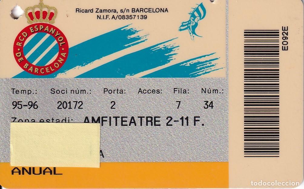 Sports collectibles: CARNET DEL DEPORTIVO ESPA&Ntilde;OL DEL A&Ntilde;O 1995/96 ANUAL (FUTBOL-FOOTBALL) ESPANYOL