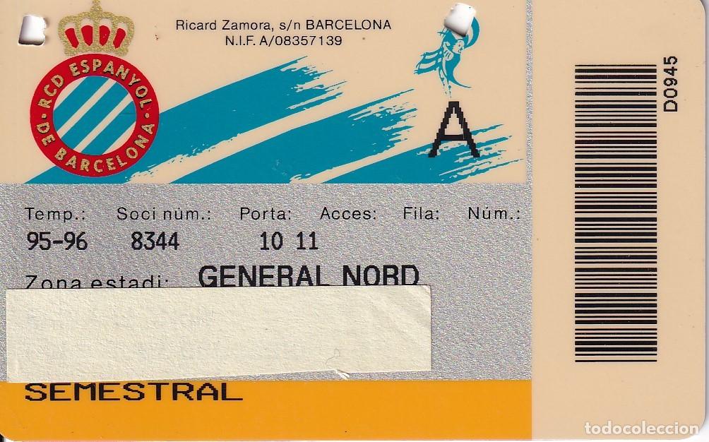 Sammelleidenschaft Sport: CARNET DEL DEPORTIVO ESPA&Ntilde;OL DEL A&Ntilde;O 1995/96 SEMESTRAL (FUTBOL-FOOTBALL) ESPANYOL
