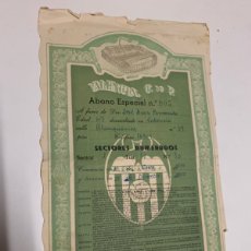 Coleccionismo deportivo: ABONO ESPECIAL VALENCIA C.F DE 1953