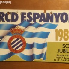 Coleccionismo deportivo: REAL CLUB DEPORTIVO ESPAÑOL 1989 CARNET JUBILADO ORIGINAL ANTIGUO