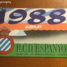 Coleccionismo deportivo: REAL CLUB DEPORTIVO ESPAÑOL 1988 CARNET JUBILADO ORIGINAL ANTIGUO