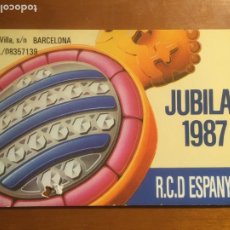 Coleccionismo deportivo: REAL CLUB DEPORTIVO ESPAÑOL 1987 CARNET JUBILADO ORIGINAL ANTIGUO
