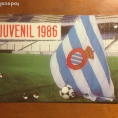 Coleccionismo deportivo: REAL CLUB DEPORTIVO ESPAÑOL 1986 CARNET JUVENIL ORIGINAL ANTIGUO