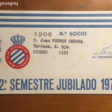 Coleccionismo deportivo: REAL CLUB DEPORTIVO ESPAÑOL 1979 CARNET JUBILADO ORIGINAL ANTIGUO