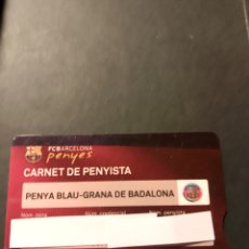 Collezionismo sportivo: CARNET DE PENYISTA F.C. BARCELONA 2016 PENYA BLAU-GRANA DE BADALONA