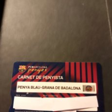 Collezionismo sportivo: CARNET DE PENYISTA F.C. BARCELONA 2017 PENYA BLAU-GRANA DE BADALONA