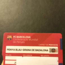 Collezionismo sportivo: CARNET DE PENYISTA F.C. BARCELONA 2019 PENYA BLAU-GRANA DE BADALONA