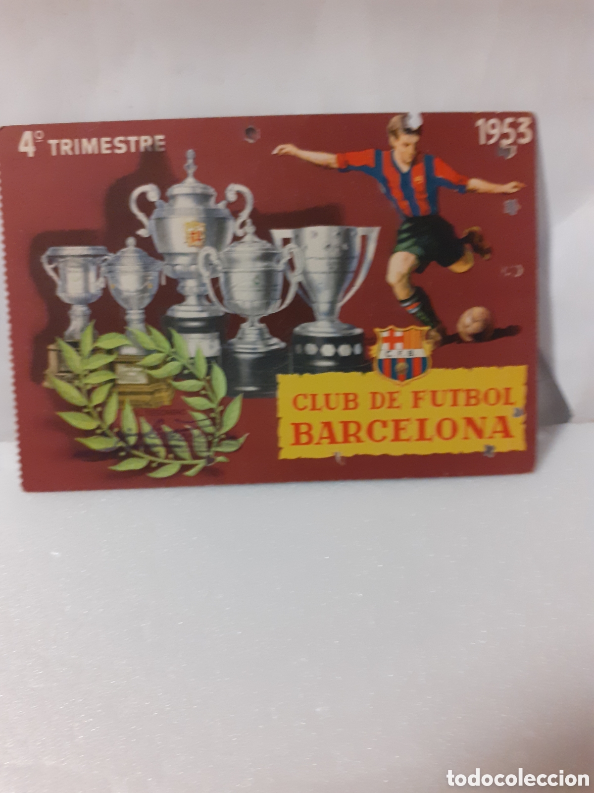 Sammelleidenschaft Sport: FUTBOL CLUB BARCELONA CARNET SOCIO 4 TRIMESTRE 1953