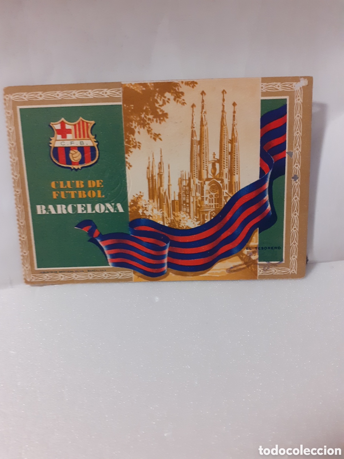 Sammelleidenschaft Sport: FUTBOL CLUB BARCELONA CARNET SOCIO 2 TRIMESTRE 1955
