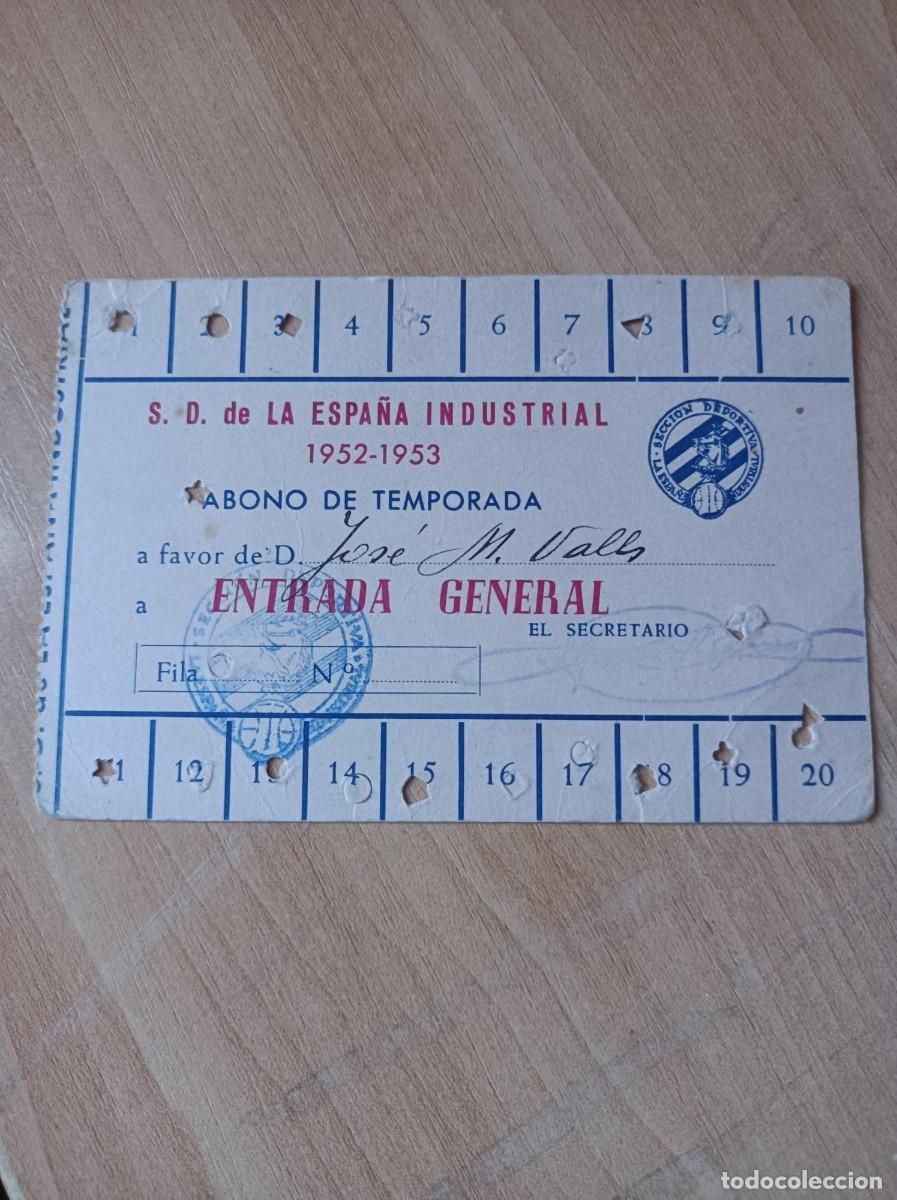 Sports collectibles: Carnet SD Espa&ntilde;a Industrial 1952-53