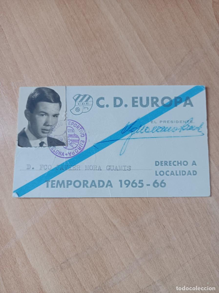 Sports collectibles: Carnet CD Europa 1965-66