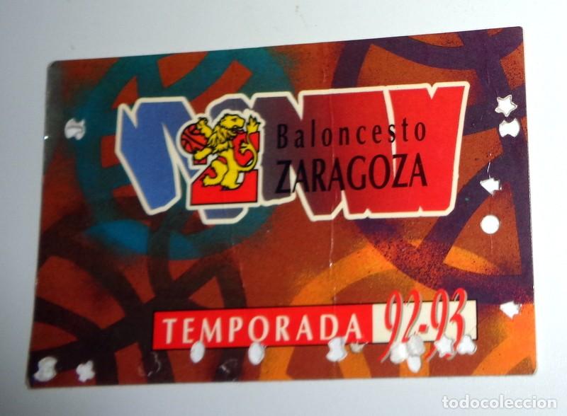 Sammelleidenschaft Sport: ABONO CARNET SOCIO ANTIGUO TEMPORADA LIGA ACB 92-93 NATWEST ZARAGOZA BALONCESTO BASKETBALL BASKET